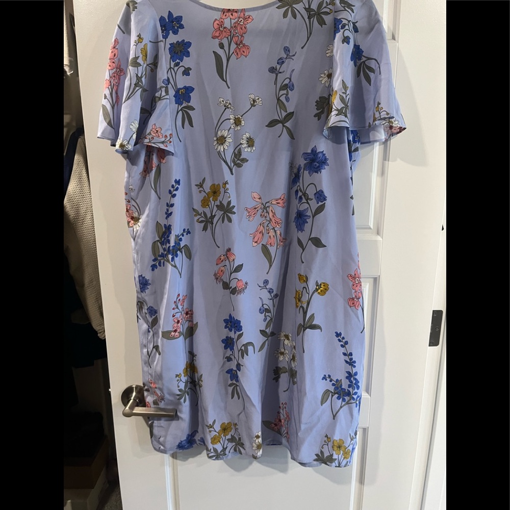 New: J.Crew floral silk mini dress with halter lining dress, size large